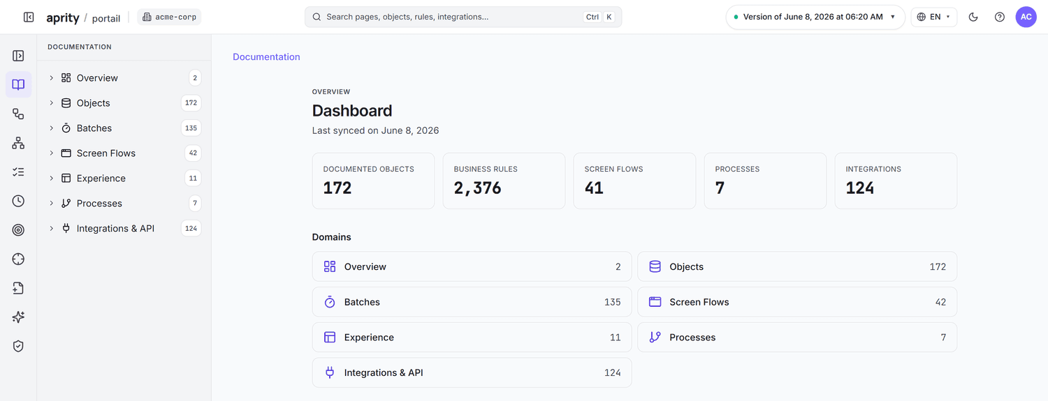 Portal — documentation dashboard